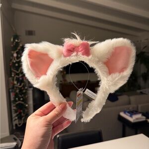 Tokyo Disney Resort Marie The Aristocats fluffy fur cat ears headband